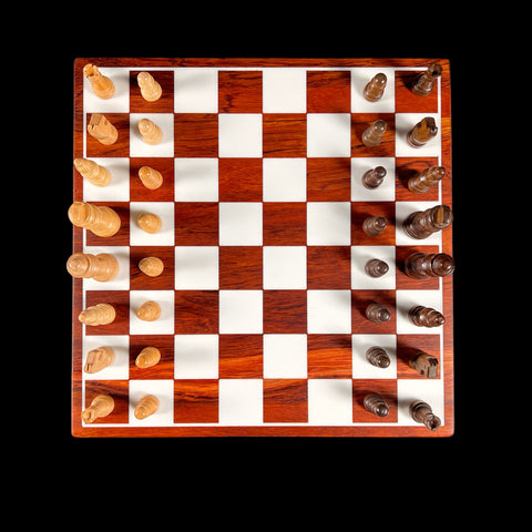 Chessboard, Bubinga and White Resin
